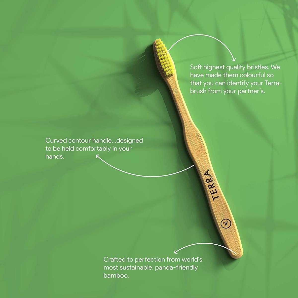 Bamboo Toothbrushes Pack of 4 Soft Bristles Multicolor Adult | Verified Sustainable by Brown Living™