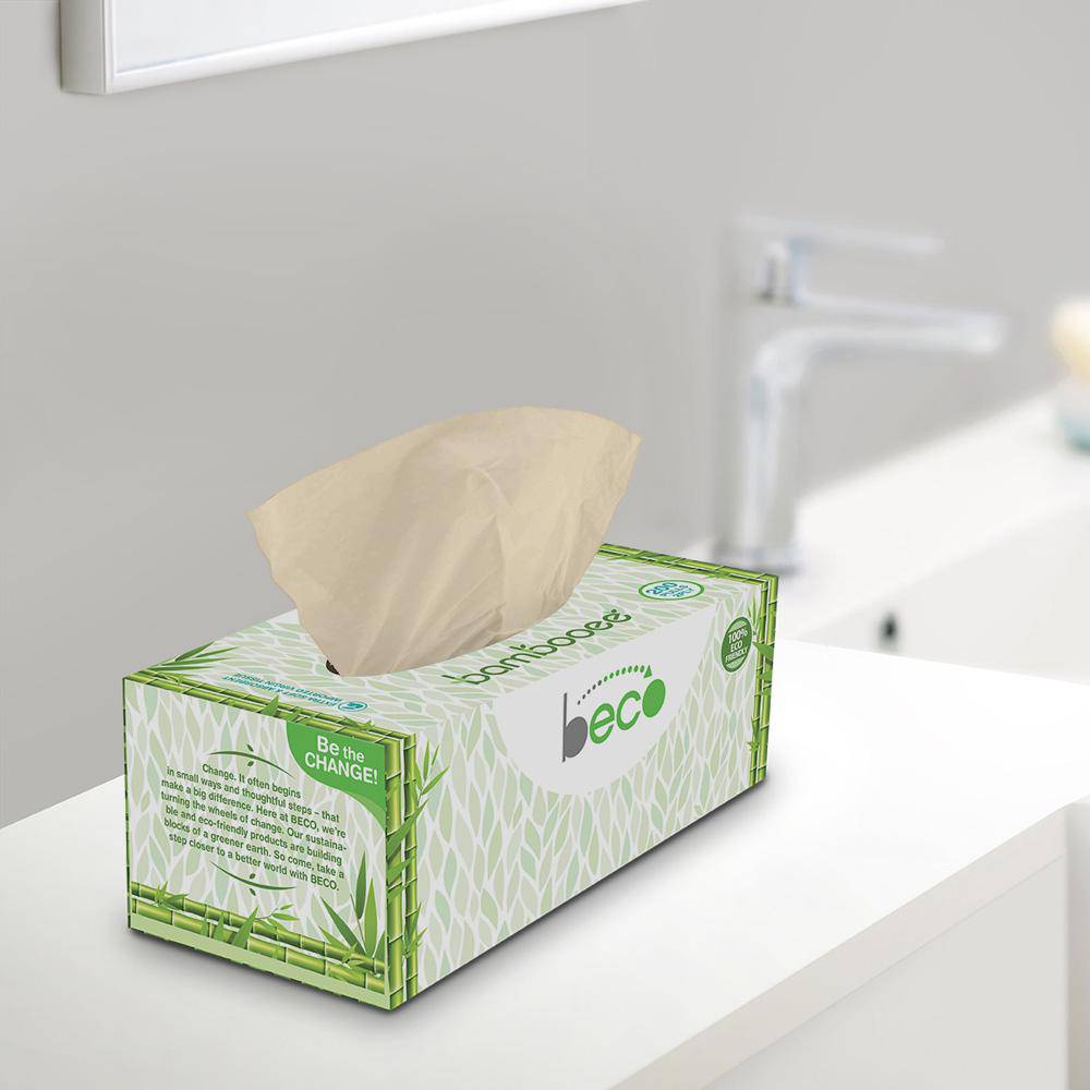 Bambooee Eco - Friendly Facial Tissue Car Box - 600 Pulls | Verified Sustainable by Brown Living™