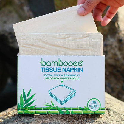 Bambooee Serving Napkin (2 Ply with 50 Pcs each) Pack of 3 | Verified Sustainable by Brown Living™