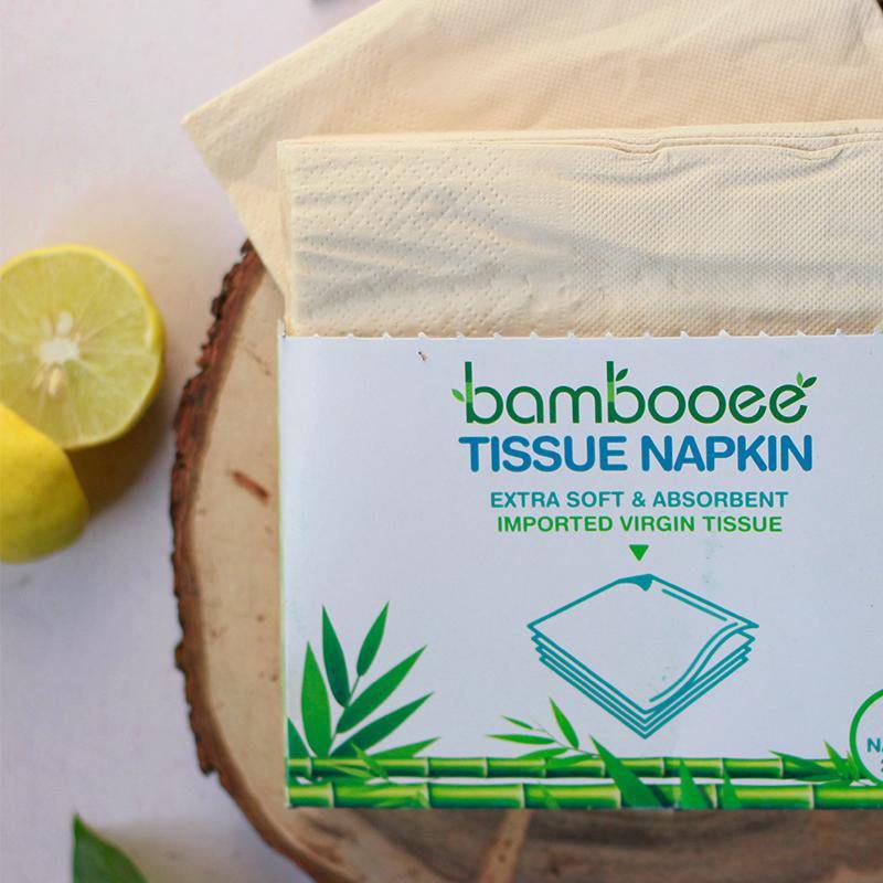 Buy Bambooee Serving Napkin (2 Ply with 50 Pcs each) Pack of 3 | Shop Verified Sustainable Products on Brown Living