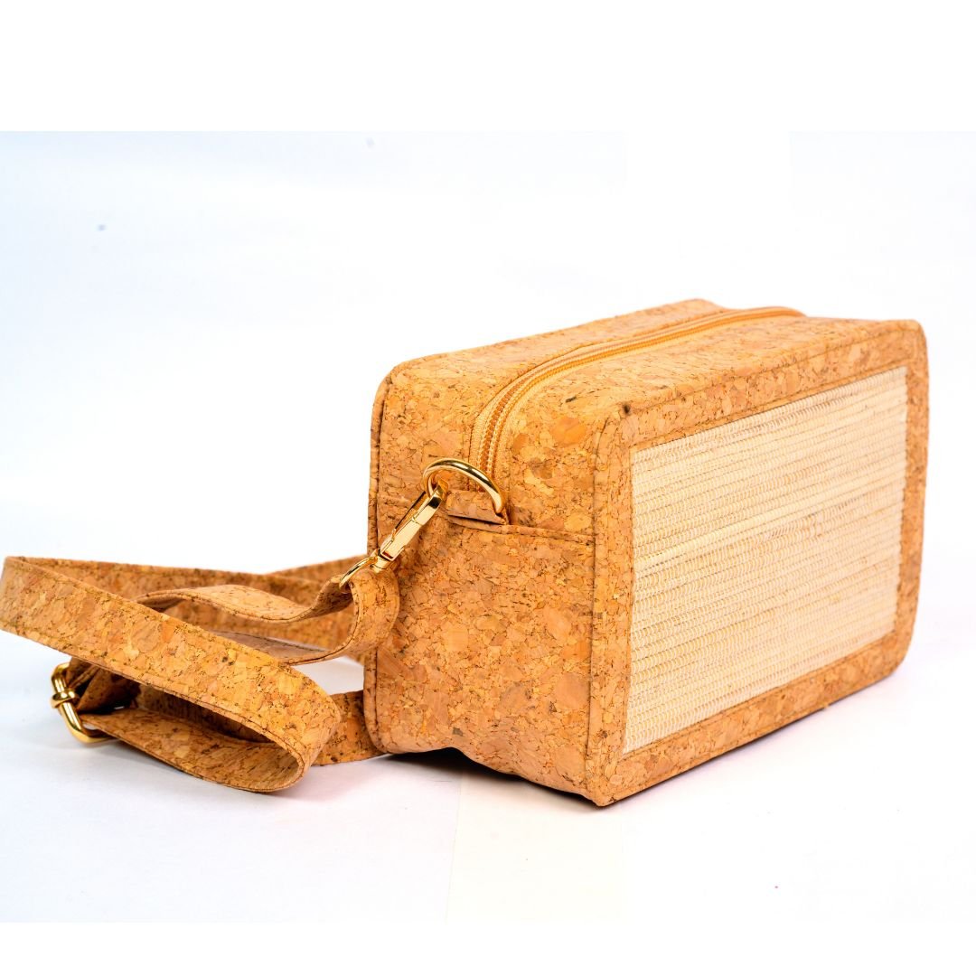 Banana Fibre Box Sling Bag | Verified Sustainable by Brown Living™