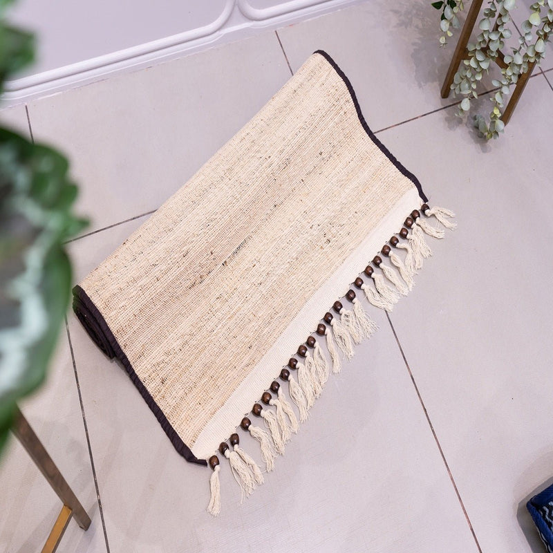 Buy Banana Fibre Mat With Brown Piping | Plastic Free Yoga Mat | Shop Verified Sustainable Products on Brown Living