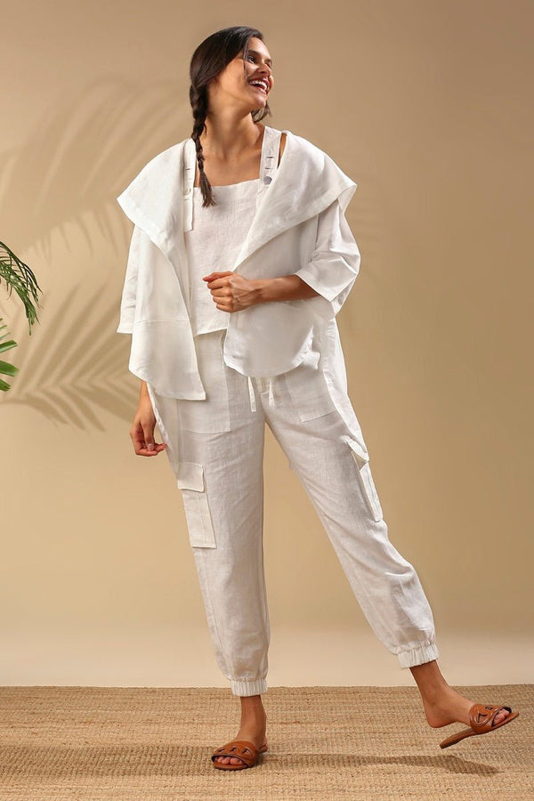 Buy Banyan Gender Fluid Jacket / Overcoat - White | Shop Verified Sustainable Womens Jacket on Brown Living™