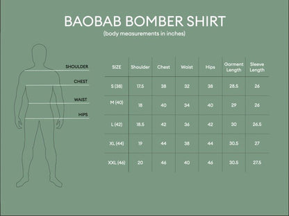 Baobab Bomber Shirt - Black | Verified Sustainable by Brown Living™