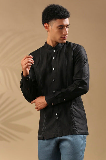 Baobab Bomber Shirt - Black | Verified Sustainable by Brown Living™