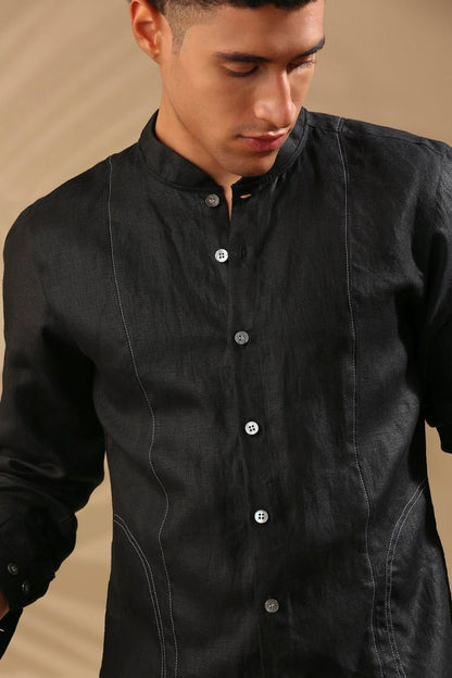 Baobab Bomber Shirt - Black | Verified Sustainable by Brown Living™