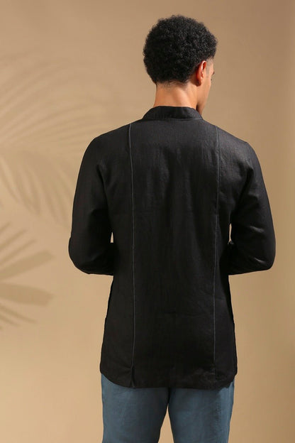 Baobab Bomber Shirt - Black | Verified Sustainable by Brown Living™