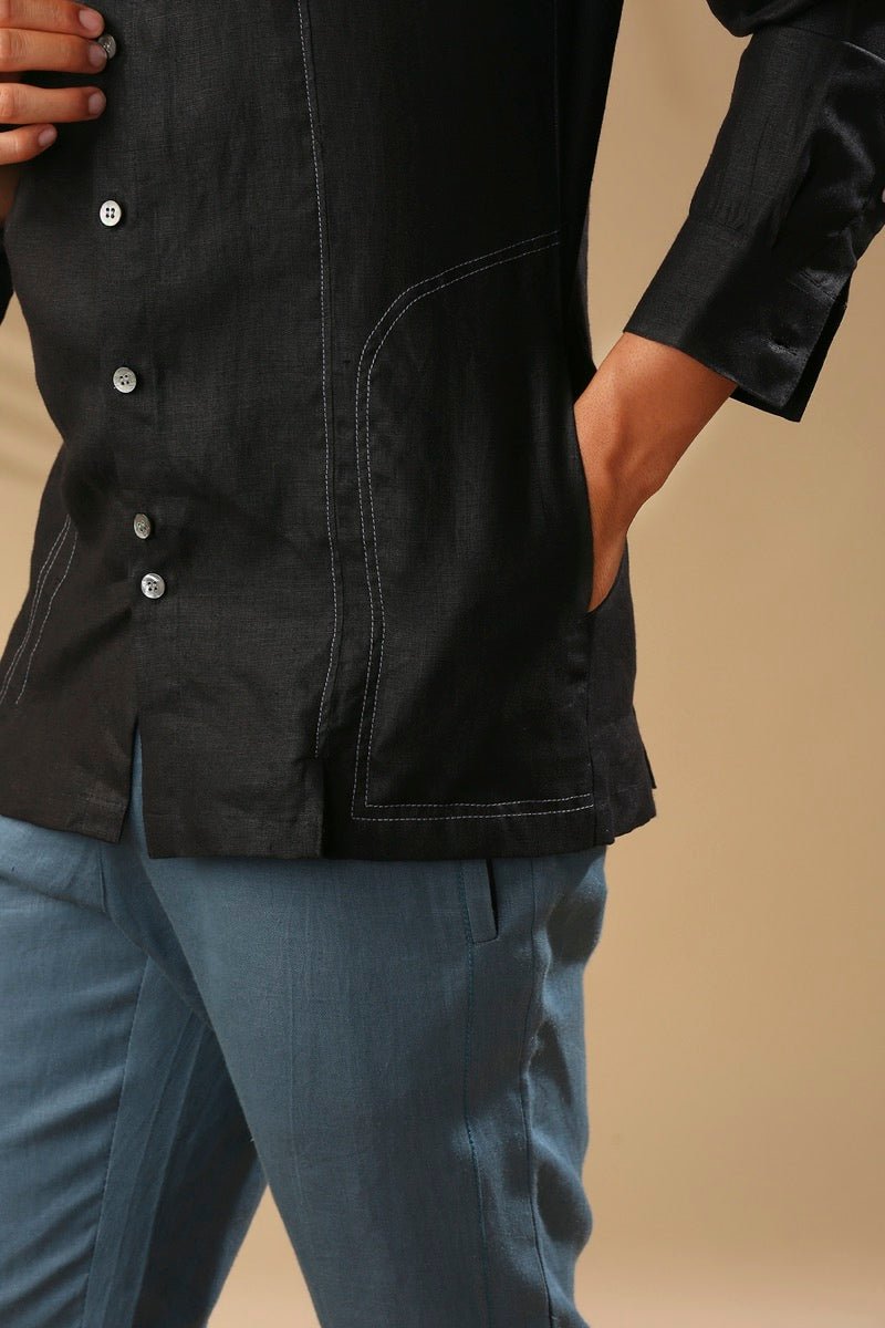 Baobab Bomber Shirt - Black | Verified Sustainable by Brown Living™