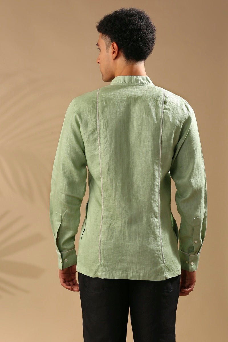 Buy Baobab Bomber Shirt - Sage Green | Shop Verified Sustainable Mens Shirt on Brown Living™