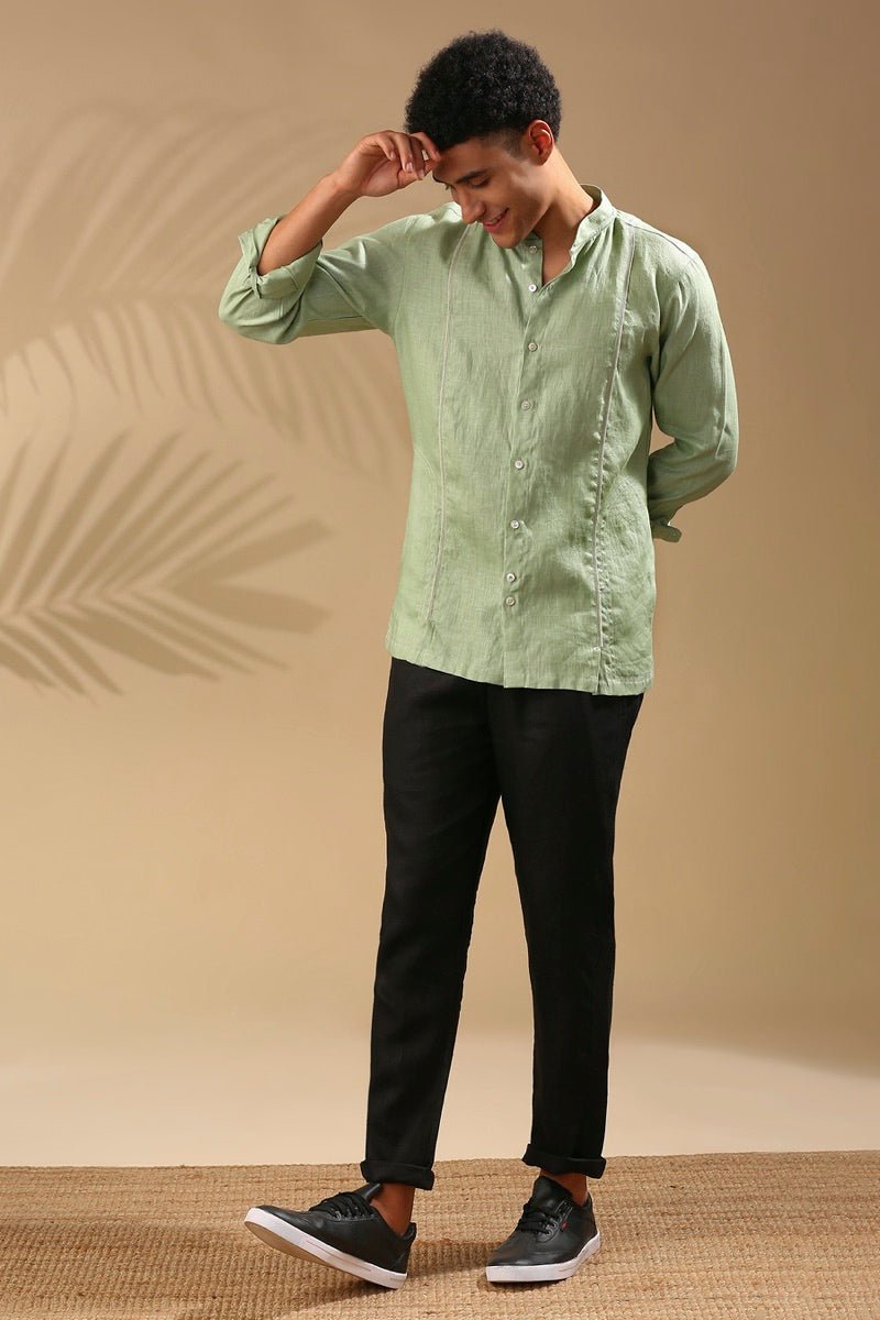 Baobab Bomber Shirt - Sage Green | Verified Sustainable by Brown Living™