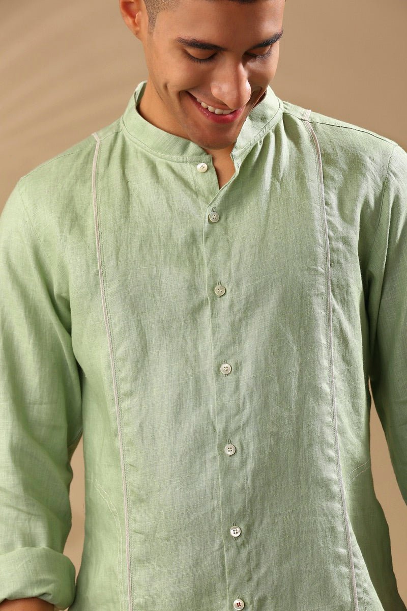 Baobab Bomber Shirt - Sage Green | Verified Sustainable by Brown Living™