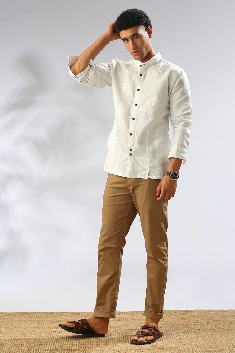 Baobab Bomber Shirt - White | Verified Sustainable by Brown Living™