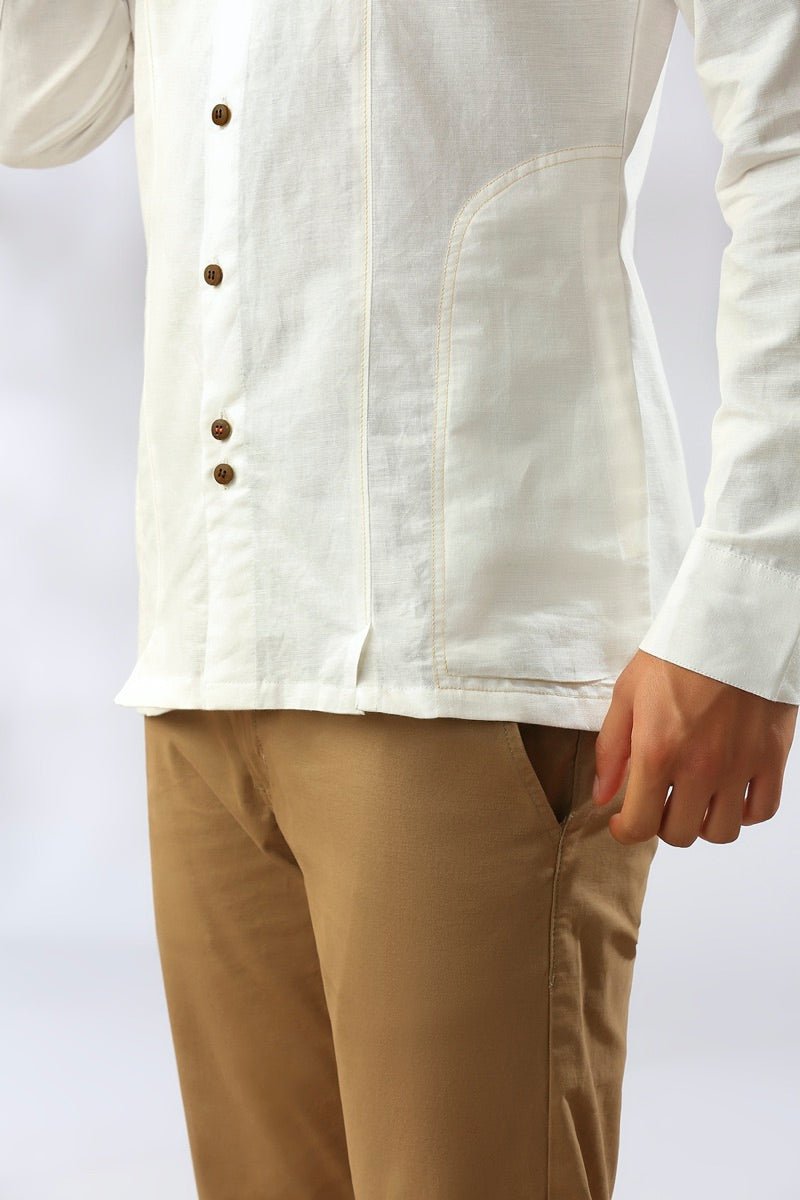 Baobab Bomber Shirt - White | Verified Sustainable by Brown Living™