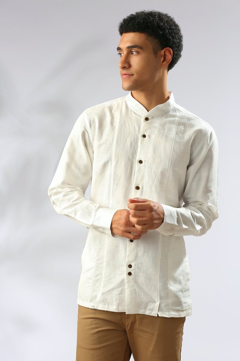 Baobab Bomber Shirt - White | Verified Sustainable by Brown Living™