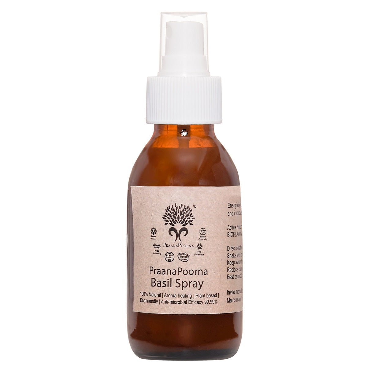 Basil Energizing Spray Natural Air Freshner - 100ml | Verified Sustainable by Brown Living™