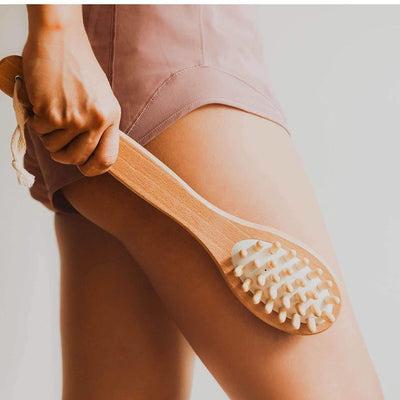Bath Brush 2 In 1 with Free Loofah | Body Brush with Handle – Bath Accessories by The Bamboo Bae available on Brown Living™. . SKU: TBB - 25. Img 3.