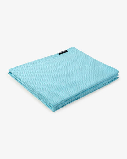 Bath, Hand & Face Towel | Sorrento Waffle Aqua - Set of 3 | Verified Sustainable by Brown Living™