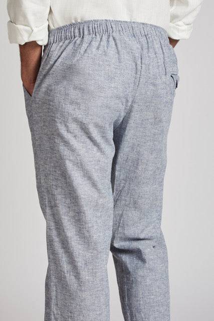 Buy Beacon Casual Pants Blue Melange | Shop Verified Sustainable Mens Pants on Brown Living™