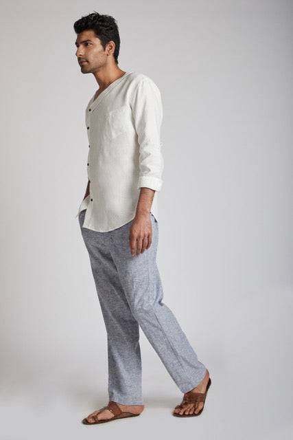 Beacon Casual Pants Blue Melange | Verified Sustainable by Brown Living™