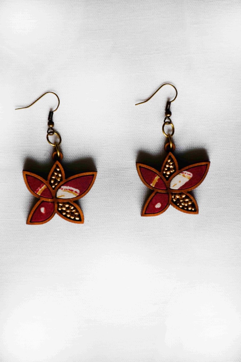 Buy Beaded Flower Earrings (Pink) | Shop Verified Sustainable Products on Brown Living