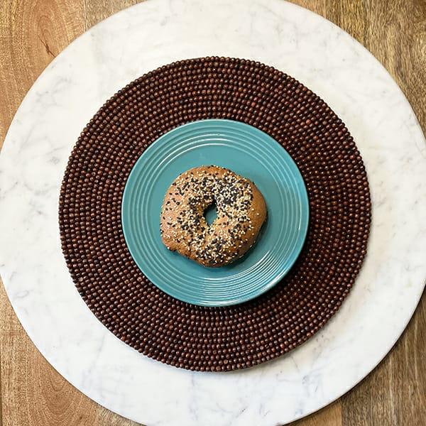 Buy Beaded Place Mats | Wooden beads-dark brown | Shop Verified Sustainable Table Decor on Brown Living™