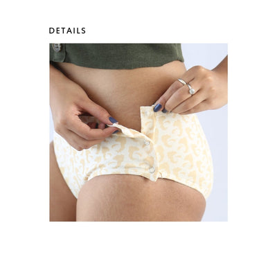 Bear Hug Adaptive Hipster – Womens Underwear on Brown Living™. SKU: 009/ADP/CREAM/AOP_24BL10533. Img 3.