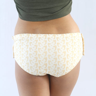 Bear Hug Adaptive Hipster – Womens Underwear on Brown Living™. SKU: 009/ADP/CREAM/AOP_24BL10533. Img 2.