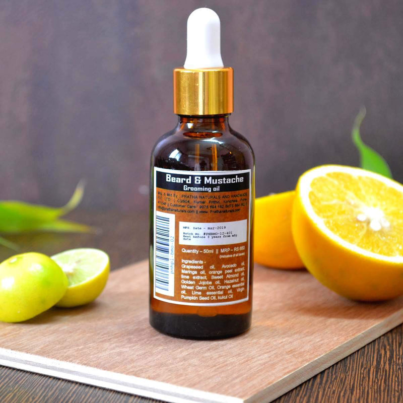 Buy Beard & Mustache Oil | Pure Citrus Botanical | Shop Verified Sustainable Products on Brown Living