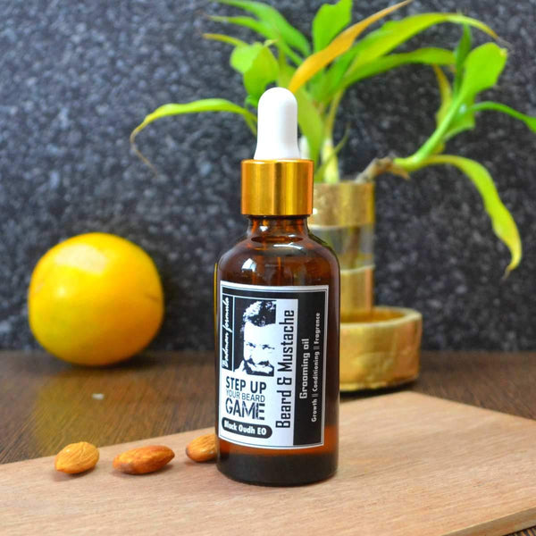 Buy Beard & mustache Oil | Rich blend of Black Oudh and Argon oil | Shop Verified Sustainable Products on Brown Living