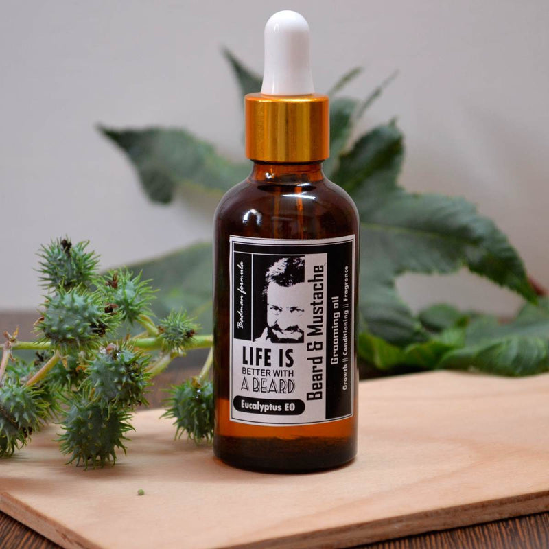 Buy Beard & Mustache Oil | with clary sage and Eucalyptus blend | Shop Verified Sustainable Essential Oils on Brown Living™