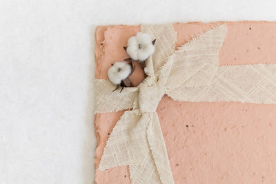 Becoming a Wildflower - Pale Pink - Pack of 8 Plantable A4 Sheets – Stationery on Brown Living™. SKU: SR0013. Img 2.