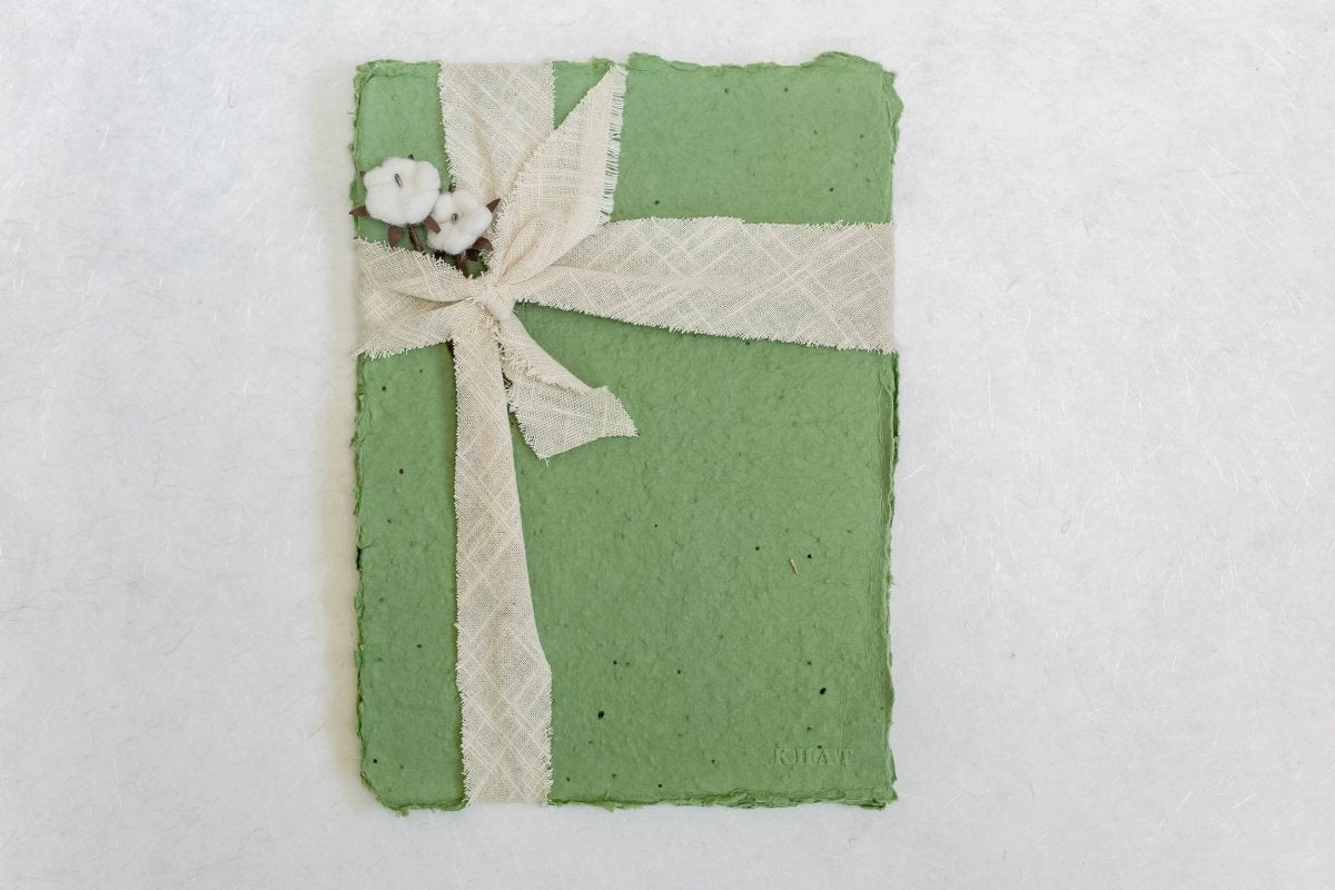 Becoming a Wildflower - Sage Green Pack of 8 Plantable A4 Sheets – Printer & Copier Paper on Brown Living™. SKU: SR0015. Img 1.
