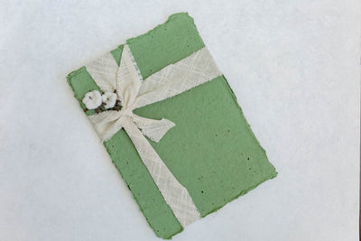 Becoming a Wildflower - Sage Green Pack of 8 Plantable A4 Sheets – Printer & Copier Paper on Brown Living™. SKU: SR0015. Img 2.