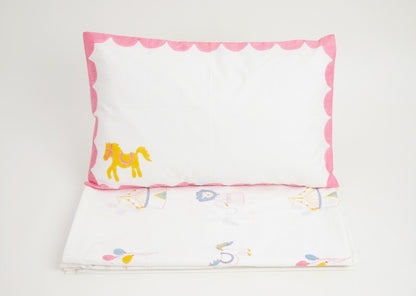 Bed Set - I Am Going To The Circus - Pink | Verified Sustainable by Brown Living™