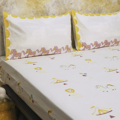 Bed Set - I Am Going To The Circus - Yellow | Verified Sustainable by Brown Living™