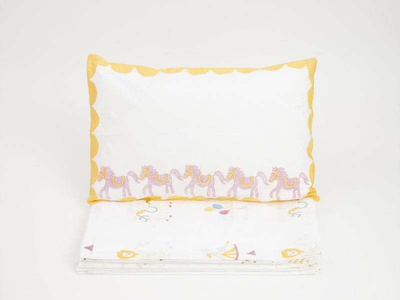 Buy Bed Set - I Am Going To The Circus - Yellow | Shop Verified Sustainable Products on Brown Living