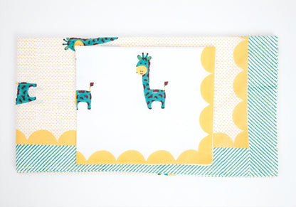 Bed Set - My Best Friend Gira The Giraffe - Teal | Verified Sustainable by Brown Living™