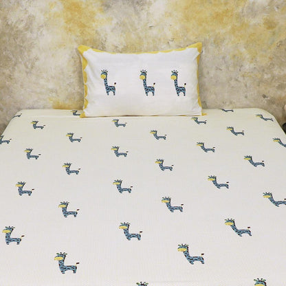 Bed Set - My Best Friend Gira The Giraffe - Teal | Verified Sustainable by Brown Living™