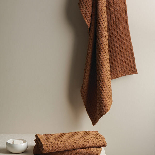 Beehive Bamboo Textured Waffle Bath Towel-Buralp | Verified Sustainable Bath Linens on Brown Living™
