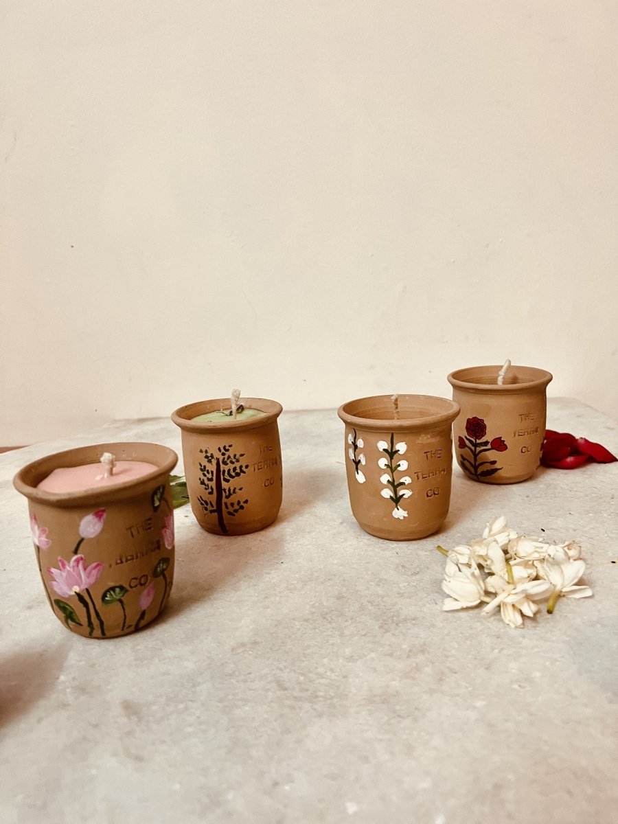 Beej Gheebatti Phool (Arpan) - Set of 4 Hand Painted | Verified Sustainable by Brown Living™