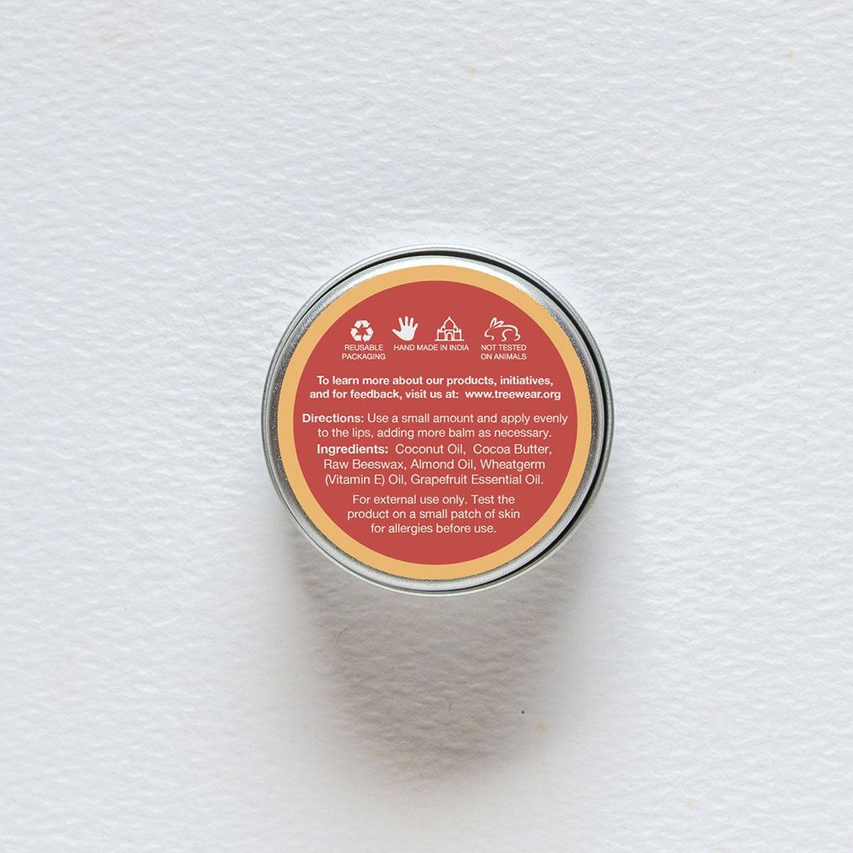 Beeswax Lip Balm - Grapefruit | Verified Sustainable by Brown Living™