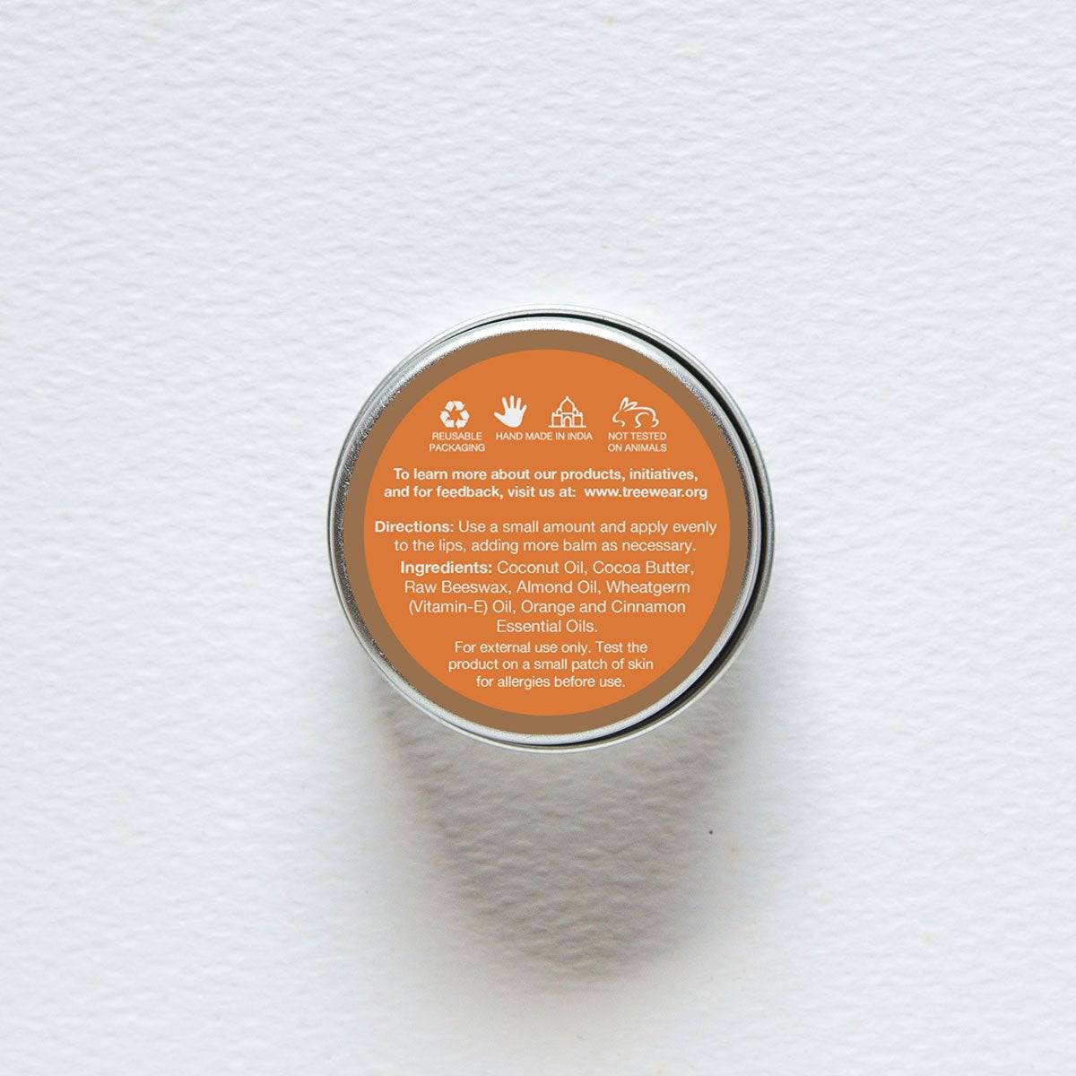 Beeswax Lip Balm - Orange and Cinnamon | Verified Sustainable by Brown Living™