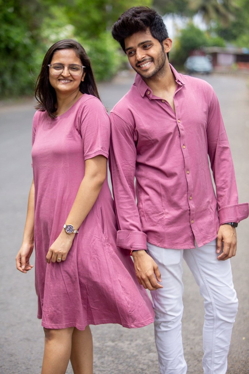 Buy Beet Rose Organic Cotton T-Shirt Dress | Shop Verified Sustainable Products on Brown Living