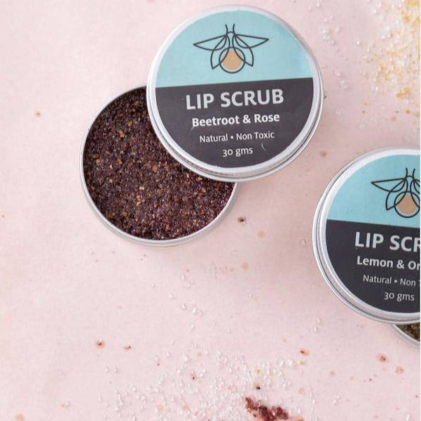 Buy Beetroot & Rose Natural Lip Scrub 30 gms | Shop Verified Sustainable Lip Scrub on Brown Living™