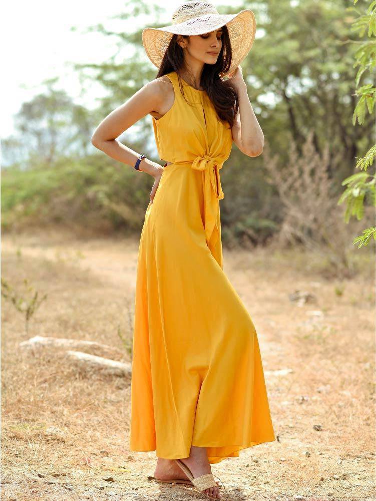 Buy Behave Jumpsuit Yellow | Shop Verified Sustainable Womens Jumpsuit on Brown Living™