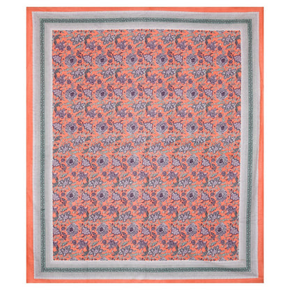 Floral Print Pure Cotton King Size Bedsheet with 2 Pillow Covers | Verified Sustainable by Brown Living™
