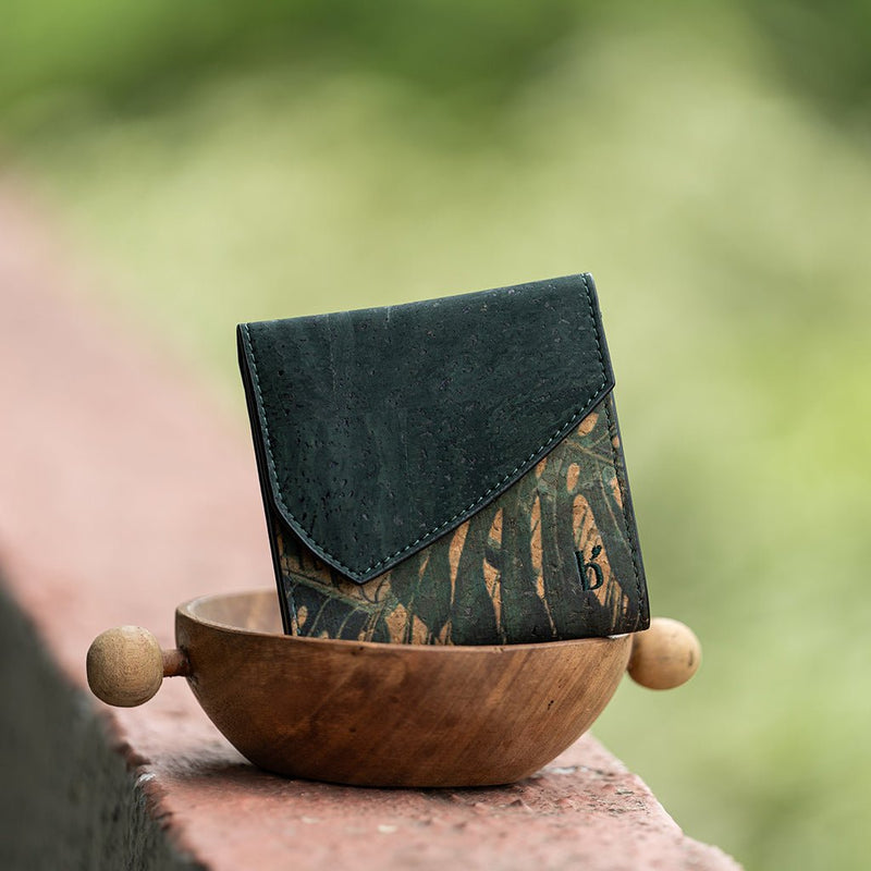 Buy Bella Cork Mini Wallet - Jungle Leaves | Shop Verified Sustainable Products on Brown Living