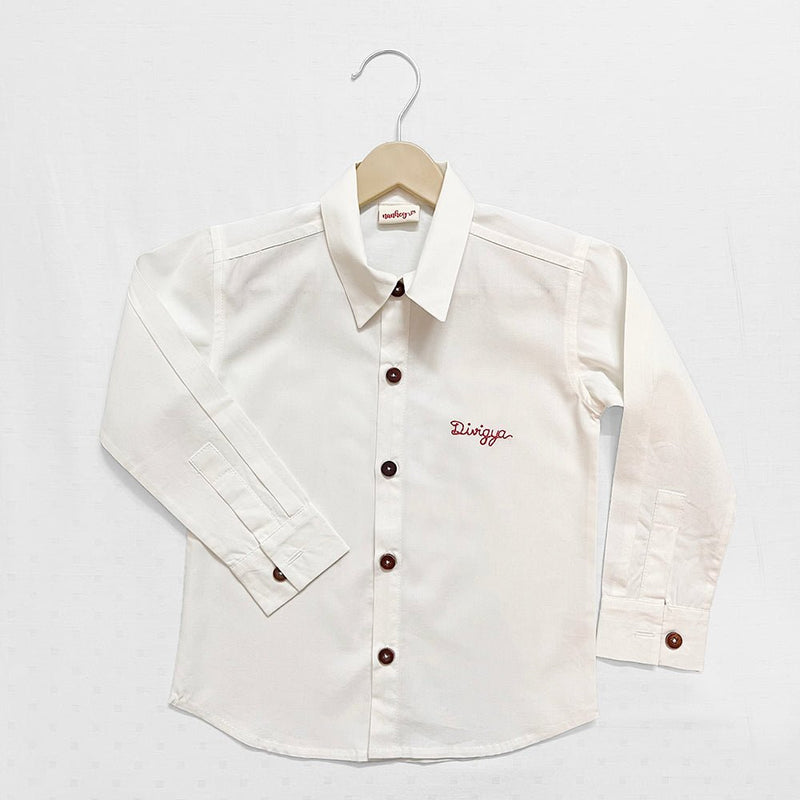 Best Dadu Ever - Personalised Formal Shirt | Verified Sustainable Kids Shirts on Brown Living™