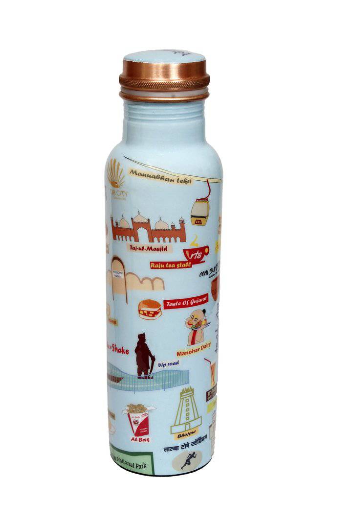 Buy Best Of Bhopal Copper Bottle - 1 ltr | Shop Verified Sustainable Bottles & Sippers on Brown Living™