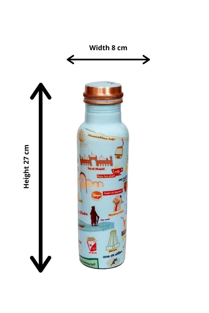 Buy Best Of Bhopal Copper Bottle - 1 ltr | Shop Verified Sustainable Bottles & Sippers on Brown Living™